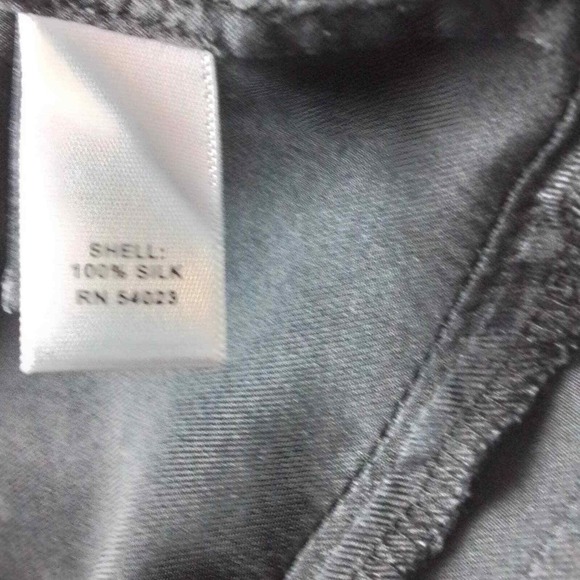 Banana Republic Dress XS Black 100% Silk Sleeveless Beaded Neck Belted Sheath - Picture 10 of 11